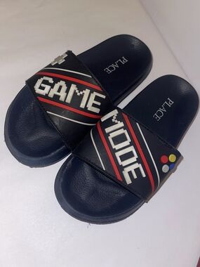 The Children's Place Navy 'Game Mode' Slide Sandals
